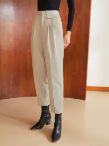 MOTF PREMIUM VISCOSE PRESS CREASE TAILORED TROUSERS - Beige - View 2