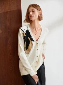 MOTF PREMIUM 羊毛混紡長款開衫 - 白色 - 查看 2