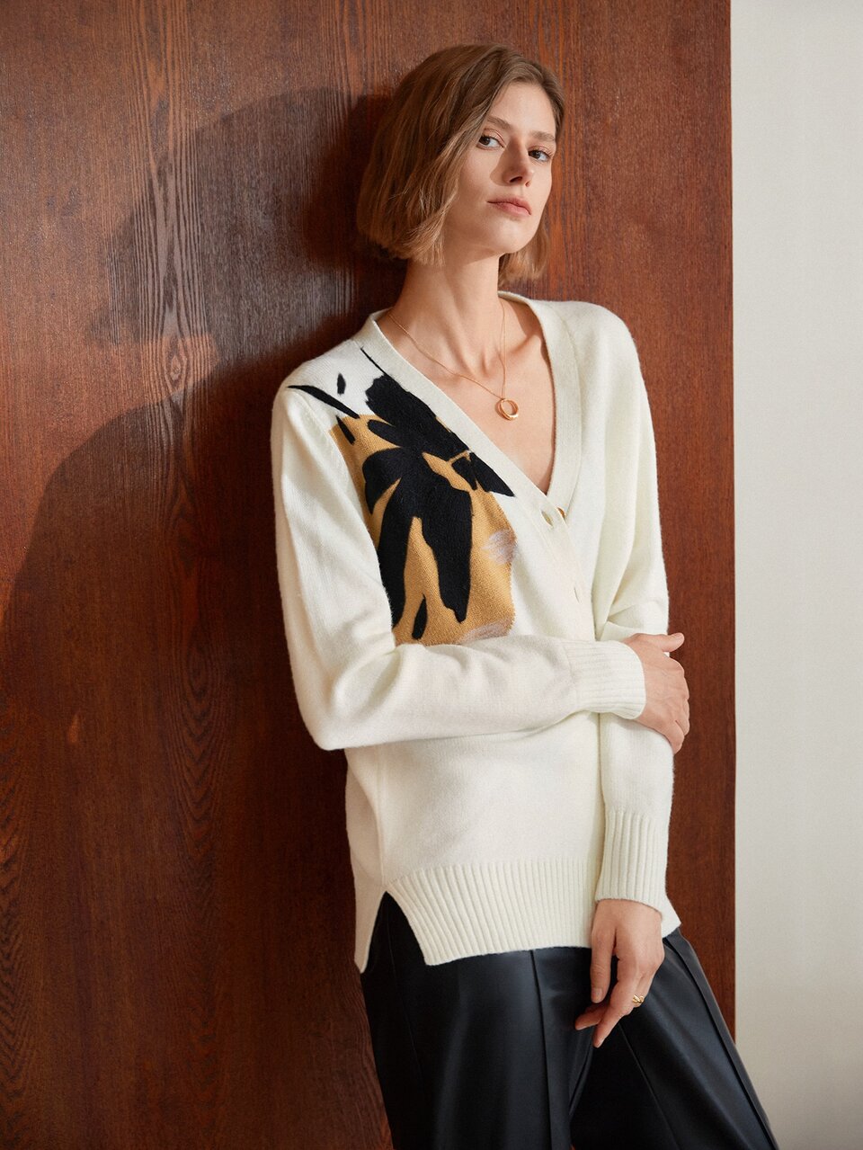 MOTF WOOL-MIX LONGLINE CARDIGAN