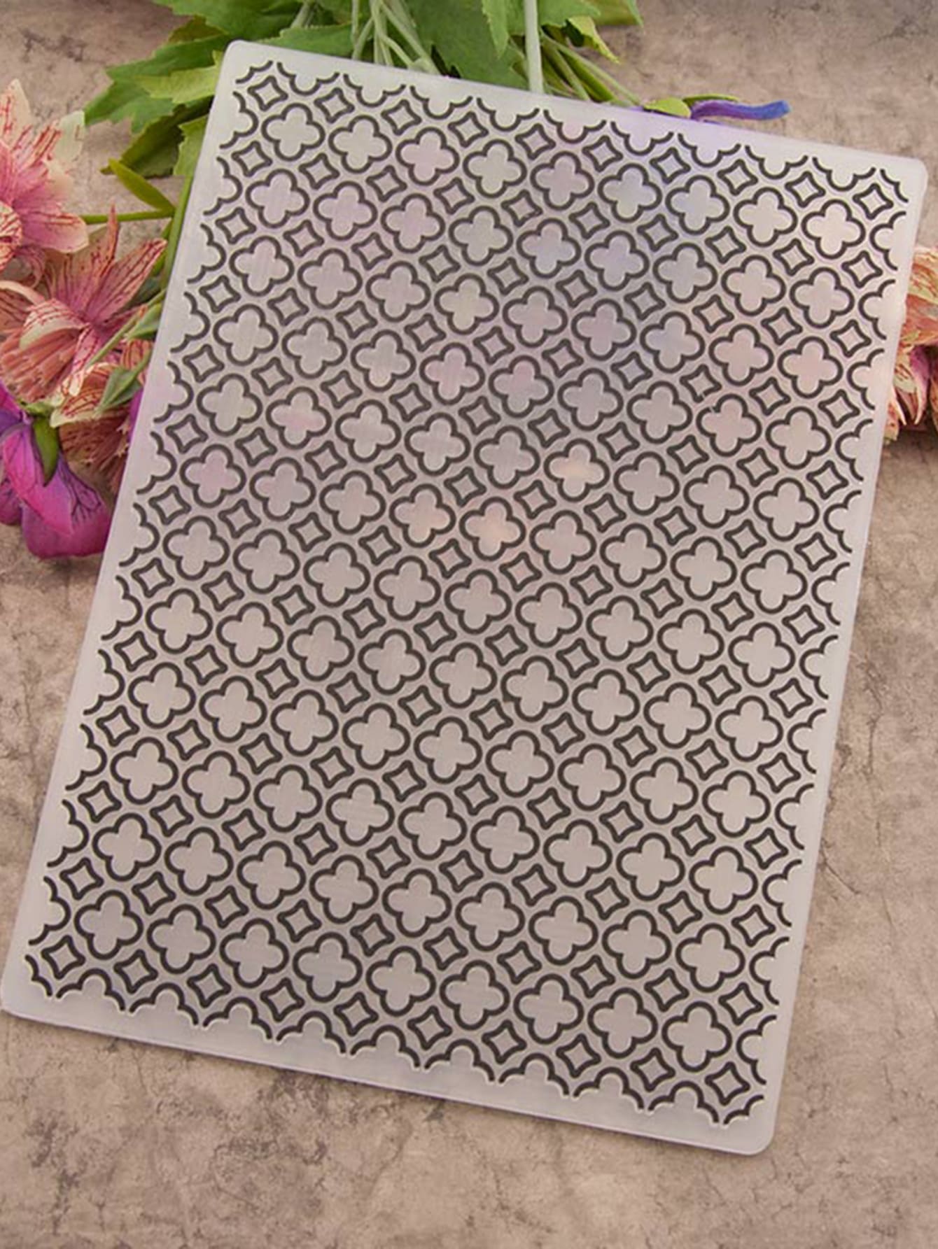 1入組幾何設計浮雕模板 - 黑與白 - 查看 1