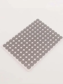 1入組幾何設計浮雕模板 - 黑與白 - 查看 2