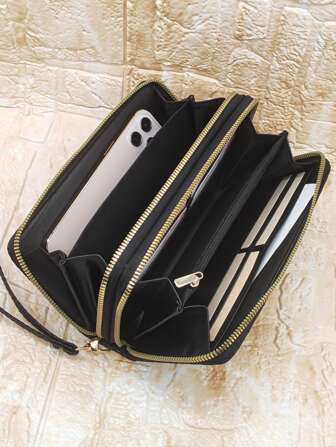 MINGYOU Snakeskin Embossed Metal Decor Checkbook Cover Lightweight Modern Business Credit Card ID Card Cash Business Casual Teacher's Day Teacher Gifts Work Business Commute Travel Holiday Office Vacation For Anniversary For Birthday Gift On Valentine Day For Gift For Lady For Female White-Collar Workers Gift Present Phone For Women Wallet Purse Wallet Long Wallet Wristlet Wallet