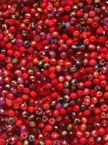 480pcs/Pack 0.4cm Coffee Color Glass Flat Beads For DIY Jewelry, Accessories, Rings, Bracelets, Necklaces, Earrings, Anklets Decor - Coffee Brown - View 17