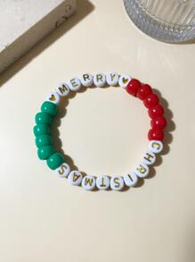 Khẩu hiệu Giáng sinh Chi tiết Vòng tay cườm - Nhiều màu - Xem 1