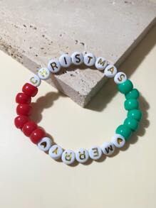 Khẩu hiệu Giáng sinh Chi tiết Vòng tay cườm - Nhiều màu - Xem 2