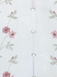 Floral Embroidery Single Panel Sheer Curtain - Multicolor - View 4