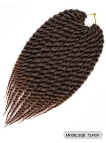 Twist Braided Synthetic Hair Extension - Multicolor - View 2