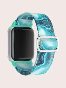 1pc Adjustable Printed Nylon Watch Band Compatible With Apple Watch Band In Size 38mm, 40mm, 41mm, 42mm, 44mm, 45mm, 49mm, With Design Options Including Marble, Gradient, Cow Print, Leopard Print, Style, And Rainbow Colors For Both Men And Women Apple Watch Strap - Multicolor - View 2