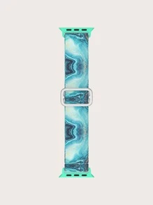 1pc Adjustable Printed Nylon Watch Band Compatible With Apple Watch Band In Size 38mm, 40mm, 41mm, 42mm, 44mm, 45mm, 49mm, With Design Options Including Marble, Gradient, Cow Print, Leopard Print, Style, And Rainbow Colors For Both Men And Women Apple Watch Strap - Multicolor - View 3