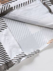 Manfinity 男士格紋抽繩連帽外套不帶T恤 - 彩色 - 查看 4