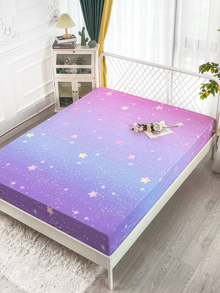 Sábana bajera con estampado de estrella - Multicolor - Ver 1