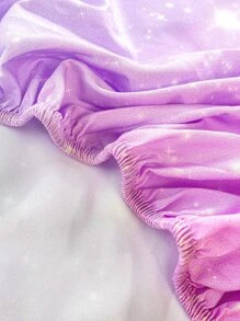 Galaxy Print Fitted Sheet Set Without Filler - Multicolor - View 7