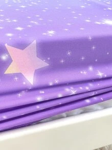 Galaxy Print Fitted Sheet Set Without Filler - Multicolor - View 8