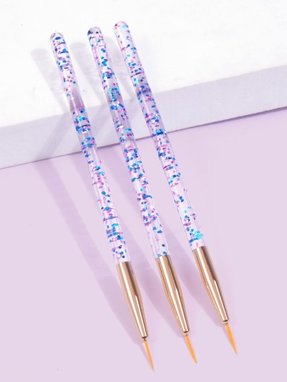 MAANGE 3pcs Nail Brushes,Slim Drawing Pen For Nail