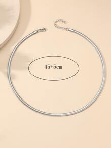 Minimalist Chain Necklace - Silver - View 4