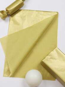 10pcs Solid Color Gift Wrapping Paper - Gold - View 2