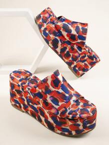 多顏色防水台坡跟穆勒鞋 - 彩色 - 查看 1