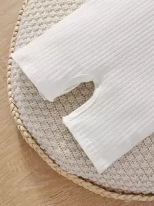 Baby Girl Ruffle Trim Romper & Headband - White - View 4