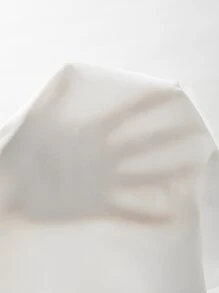 Manfinity NXTstreet 男士標語圖案翻蓋口袋腰部抽繩長褲 - 白色 - 查看 5