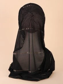 Rhinestone Decor Hijab - Multicolor - View 6