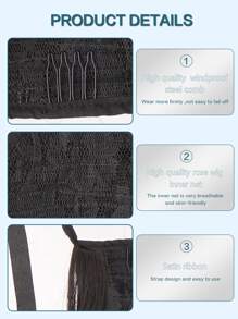 Natural Long Straight Synthetic Ponytail Hair Extension - Black - View 5