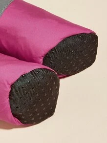 1套含4入犬寵物鞋,帶有絨面和反光條紋,保暖防髒,適用於秋冬季節 - 紫色 - 查看 5