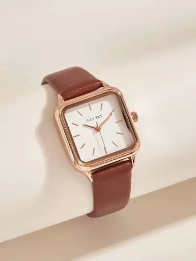 JULYSKY 1pc Women's Simple Classic Rose Gold Quartz Watch, Ideal Gift For Teachers' Day