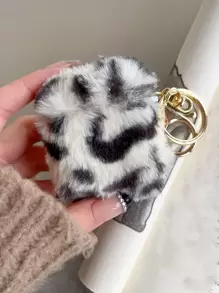 Leopard Print Plush Case Compatible With Airpods For AirPods1/2 AirPods Pro - Multicolor - View 1