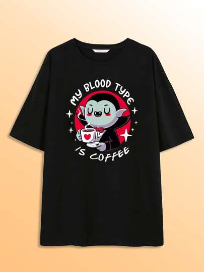 Typhoonic Letter Cartoon Graphic Tee