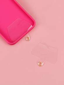 1pc Transparent Anti-lost Phone Lanyard Pad - Clear - View 1