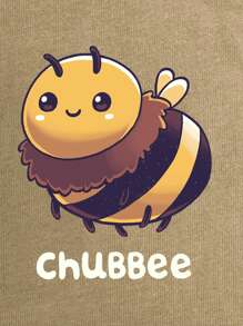 Geekydog Kawaii Bee Print Tee - Khaki - View 3