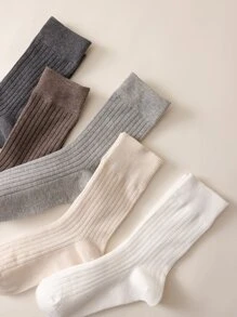 5 đôi tất tròn đồng màu - Nhiều màu - Xem 2