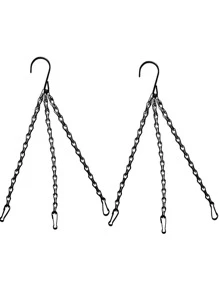 1set Stainless Steel Flower Basket Chain Without Basket - Black - View 3