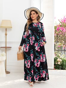 DEARCASE Váy in hoa cỡ lớn - Nhiều màu - Xem 4