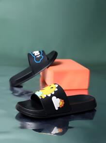 Boys' Cartoon Dinosaur Patterned Slippers (Multicolor) - Multicolor - View 3