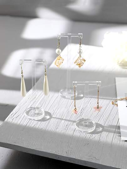 3件套透明可拆卸耳环收纳架，情人节/开学礼物