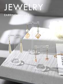 3件套透明可拆卸耳环收纳架，情人节/开学礼物 - 無色 - 查看 7