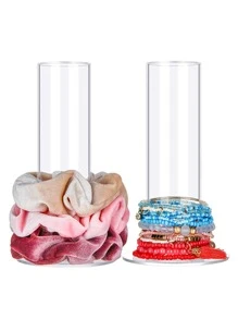 1pc Clear Scrunchie Storage Rack, Hair Tie Storage Tube, For Household - Clear - View 4