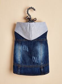 1入組連帽寵物外套 - 藍色 - 查看 2