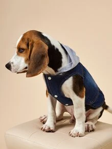 1入組連帽寵物外套 - 藍色 - 查看 3