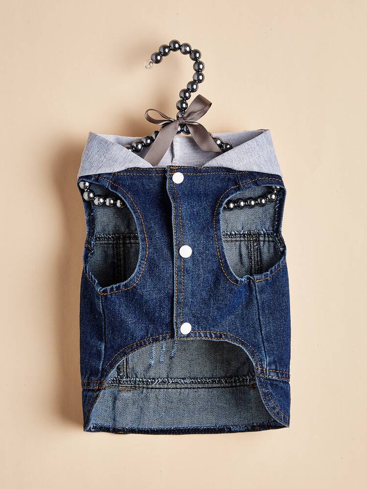 1入組連帽寵物外套 - 藍色 - 查看 5