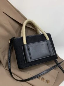 Minimalist Square Bag - Black - View 1