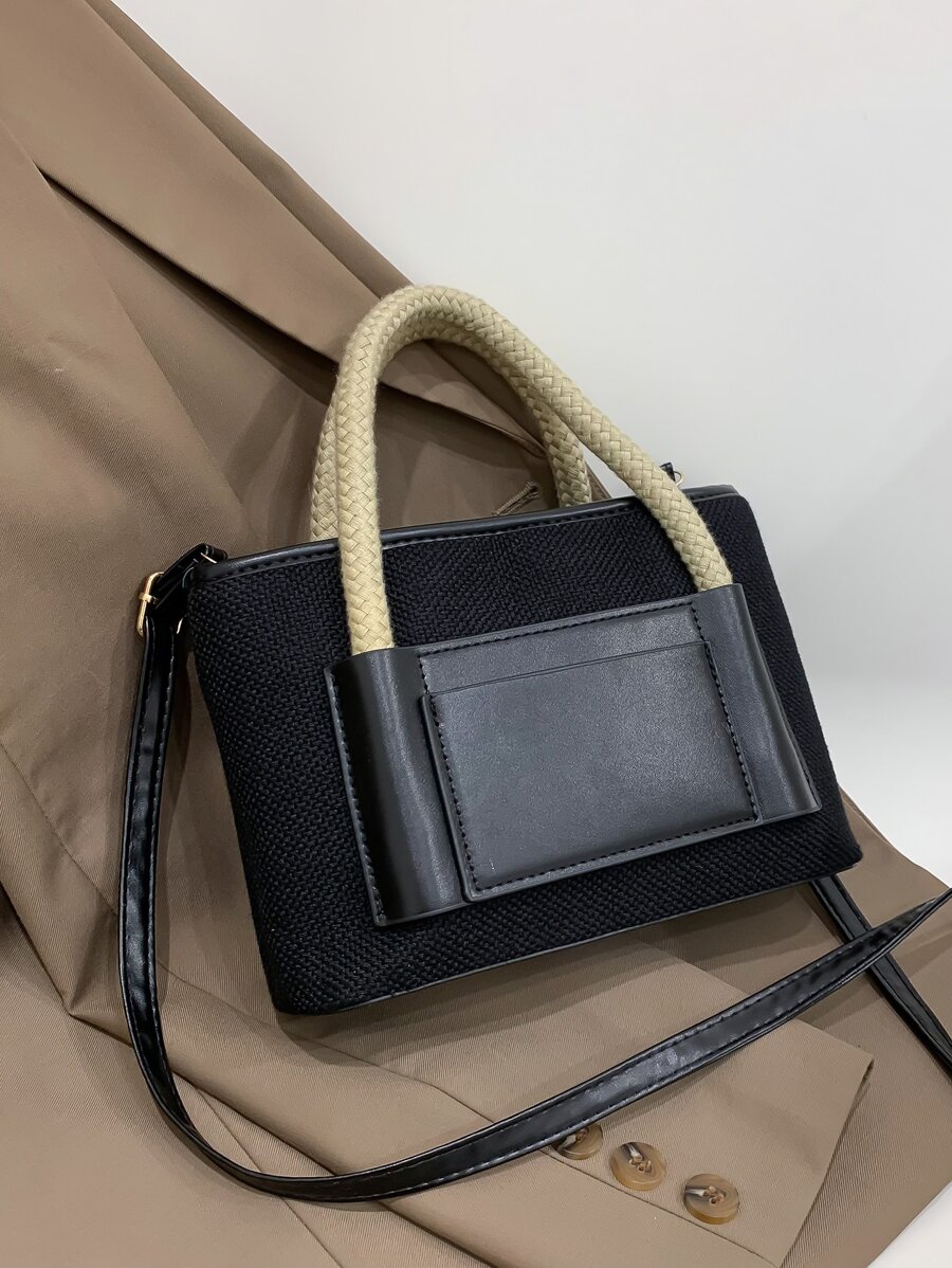 Minimalist Square Bag - Black - View 1
