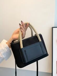 Minimalist Square Bag - Black - View 6