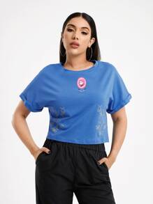 Heidi Maldonado Áo thun nữ Hoạt hình Giải trí - Màu xanh lam - Xem 1