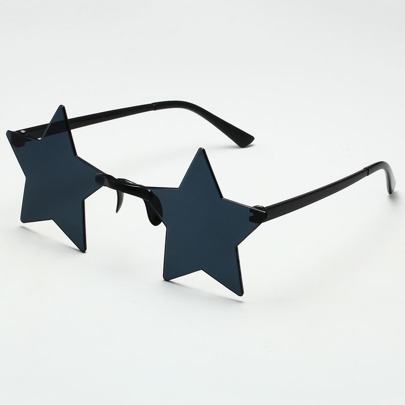 Men Star Design Rimless Fashion Glasses