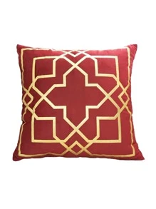Metallic Geometric Print Cushion Cover Without Filler - Multicolor - View 3