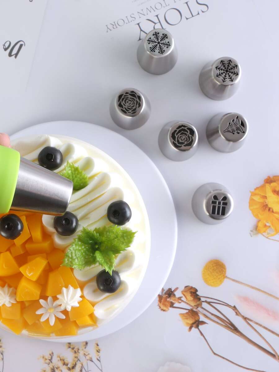 9pcs Piping Nozzle & Pastry Bag Set - Multicolor - View 1