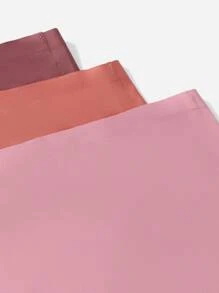 大碼3件素色簡約風內褲 - 彩色 - 查看 5