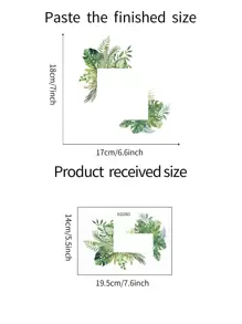 1pc Leaf Pattern Switch Outlet Wall Sticker, Boho PVC Tropical Leaf Print Switch Sticker For Home Decoration, Stickers, Wall Decal, Vinyl Decal For Home Decorations, Spring Decoration Items Refresh Your Home, Rama Decoration Stickers Gifts Birthday Graduation - Multicolor - View 6